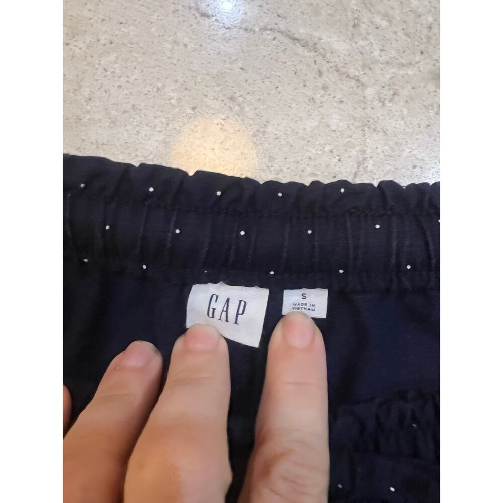 Navy and White Polka Dot Pants - Picture 3 of 5
